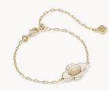 KENDRA SCOTT- Abbie Gold Medallion Delicate Chain Bracelet in Neutral Mix