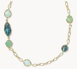 KENDRA SCOTT- Ophelia Long Strand Necklace in Gold Abalone Mix