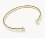 KENDRA SCOTT- Mini Elton Cuff Bracelet in Gold Bright White Opal