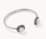 KENDRA SCOTT- Gabriella Pearl Cuff Bracelet in Vintage Silver Freshwater Cultured Pearl