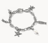 KENDRA SCOTT- Parker Charm Bracelet in Vintage Silver in Freshwater Cultured Pearls