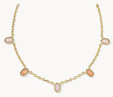 KENDRA SCOTT- Mini Elisa Strand Necklace in Gold Pink Mix