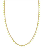 KENDRA SCOTT- Kelsey Gold Strand Necklace in Chartreuse Enamel