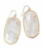 KENDRA SCOTT- Danielle Statement Earrings in Gold Ivory Mother of Pearl