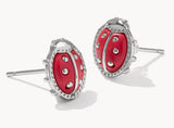 KENDRA SCOTT- Ladybug Rhodium Stud Earrings