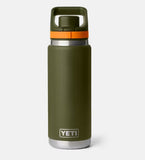 YETI- 26oz Flip Chug Bottle in Olive/King Crab Orange