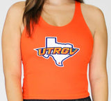 UTRGV- Angel Crop Top Bra in Orange