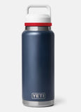 YETI- 36oz Chug Bottle in Navy/Rescue Red/White