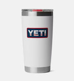 YETI- 20oz Tumbler in White/Badge