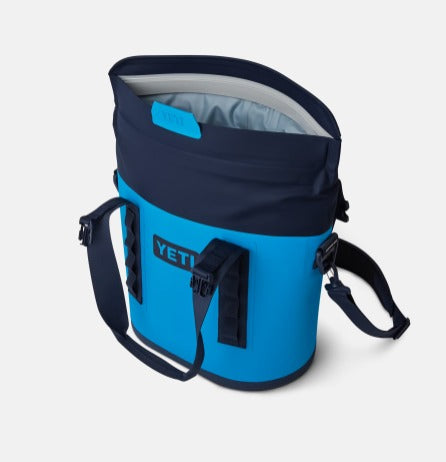 river green yeti cooler bag YETI Hopper M15 Soft Cooler Big Wave Blue