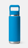 YETI- Rambler 26oz Bottle with Straw Cap in Big Wave Blue