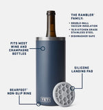 YETI- Rambler Wine Chiller in Big Wave Blue