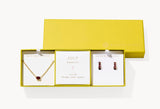 KENDRA SCOTT- Cailin Gold Birthstone Gift Set of 2 in Burgundy Crystal