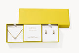 KENDRA SCOTT- Cailin Birthstone Gift Set in Gold Metal White CZ