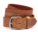 NOKONA- Generation Leather Belt w/TX Orange Edge Accents