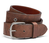 NOKONA- Walnut Leather Belt w/Chocolate Edge Accents