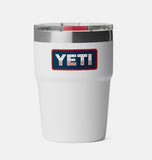 YETI- 16oz Stackable Cup in White/Badge