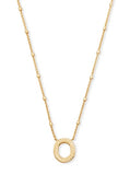 KENDRA SCOTT- Letter O Pendant Necklace in Gold Metal