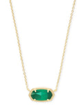 KENDRA SCOTT- Elisa Necklace in Gold Emerald Cat's Eye