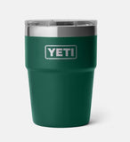 YETI- 16oz Stackable Cup in Black Forest Green