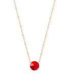 KENDRA SCOTT- Jolie Short Pendant Necklace in Gold Red Illusion