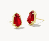 KENDRA SCOTT- Alexandra Stud Earring in Gold Cranberry Illusion