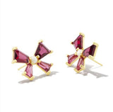 KENDRA SCOTT- Blair Bow Stud Earring in Gold Red Mix