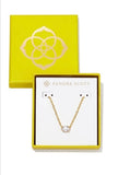 KENDRA SCOTT- Cailin Pendant Necklace in Gold White Crystal (BOXED)