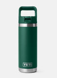YETI- 18oz Color Cap Straw Bottle in Black Forest Green
