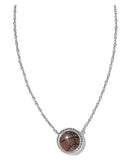 KENDRA SCOTT- Silver Basketball Short Pendant Necklace