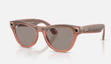 RAYBAN- Meta Skyler Sunglasses in Peach w/Transition Brown