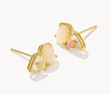KENDRA SCOTT- Tatum Gold Stud Earrings in Neutral Mix