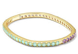 KENDRA SCOTT- Chandler Gold Bangle in Green Lilac Mix