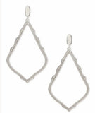 KENDRA SCOTT- Sophee Clip-On Earrings in Rhodium Metal