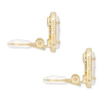 KENDRA SCOTT- Ellie Clip-On Stud Earrings in Gold Iridescent Drusy