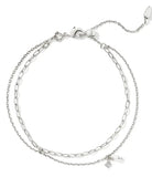 KENDRA SCOTT- Eve Silver Multi Strand Necklace in White Pearl