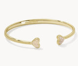 KENDRA SCOTT- Framed Gold Ari Heart Cuff Bracelet in Iridescent Drusy