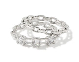 KENDRA SCOTT- Lexi Silver Ring Set in White Crystal