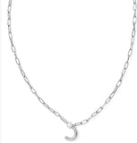 KENDRA SCOTT- Pearl Letter Initial Pendant in Rhodium White Pearl