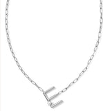 KENDRA SCOTT- Pearl Letter Initial Pendant in Rhodium White Pearl