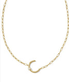 KENDRA SCOTT- Pearl Letter Initial Pendant in Gold White Pearl