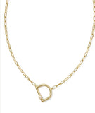 KENDRA SCOTT- Pearl Letter Initial Pendant in Gold White Pearl