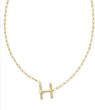 KENDRA SCOTT- Pearl Letter Initial Pendant in Gold White Pearl