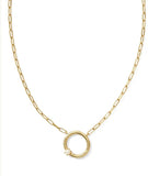 KENDRA SCOTT- Pearl Letter Initial Pendant in Gold White Pearl