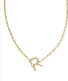 KENDRA SCOTT- Pearl Letter Initial Pendant in Gold White Pearl