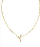 KENDRA SCOTT- Pearl Letter Initial Pendant in Gold White Pearl