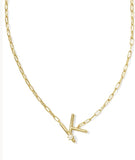 KENDRA SCOTT- Pearl Letter Initial Pendant in Gold White Pearl