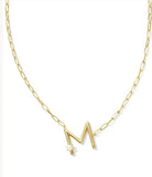 KENDRA SCOTT- Pearl Letter Initial Pendant in Gold White Pearl