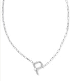 KENDRA SCOTT- Pearl Letter Initial Pendant in Rhodium White Pearl