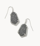 KENDRA SCOTT- Alexandra Drop Earring in Rhodium Platinum Drusy